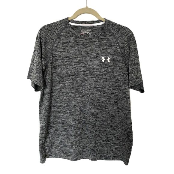 Under Armour Heat Gear Gray Short Sleeve Light Weight Crewneck Loose T Shirt M - Picture 2 of 8